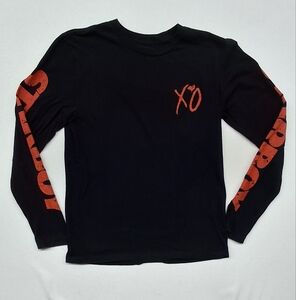 Raglan Shirt Adult Small Black XO Starboy World Tour Artist Music Merch.